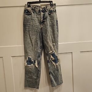 Free People Cropped Distressed  Jeans